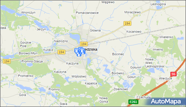 mapa Polska Wieś gmina Pobiedziska, Polska Wieś gmina Pobiedziska na mapie Targeo