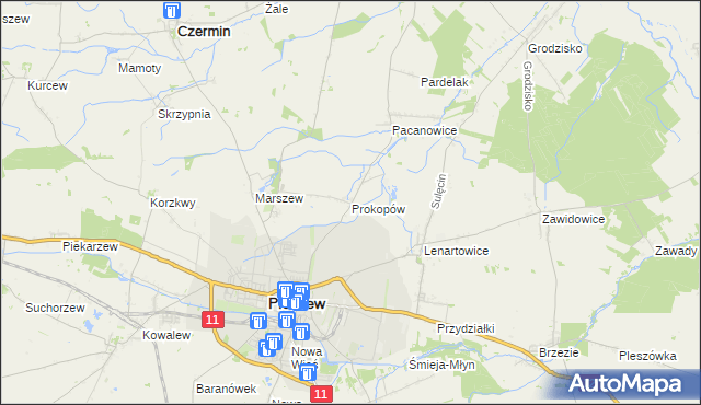 mapa Prokopów, Prokopów na mapie Targeo