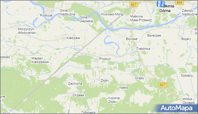 mapa Prostyń, Prostyń na mapie Targeo