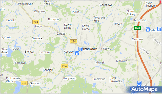 mapa Przodkowo, Przodkowo na mapie Targeo