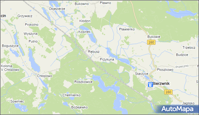 mapa Przykuna, Przykuna na mapie Targeo