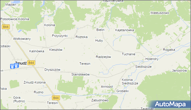 mapa Radziejów gmina Dubienka, Radziejów gmina Dubienka na mapie Targeo