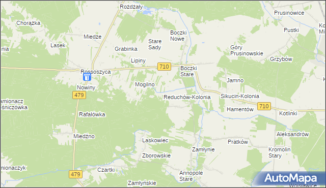 mapa Reduchów-Kolonia, Reduchów-Kolonia na mapie Targeo