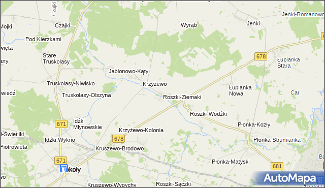 mapa Roszki-Ziemaki, Roszki-Ziemaki na mapie Targeo