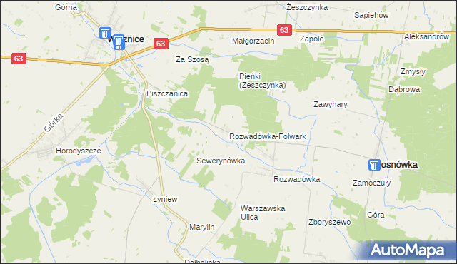 mapa Rozwadówka-Folwark, Rozwadówka-Folwark na mapie Targeo
