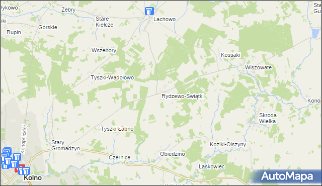 mapa Rydzewo-Świątki, Rydzewo-Świątki na mapie Targeo