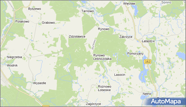 mapa Rynowo Leśniczówka, Rynowo Leśniczówka na mapie Targeo