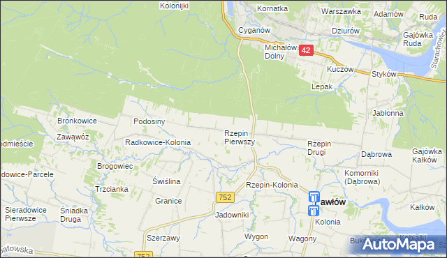 mapa Rzepin Pierwszy, Rzepin Pierwszy na mapie Targeo