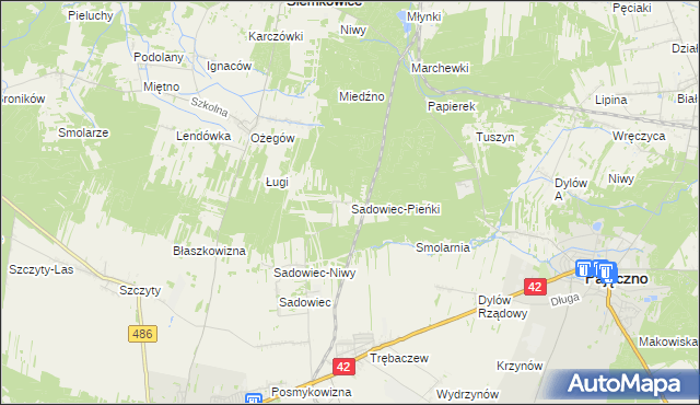 mapa Sadowiec-Pieńki, Sadowiec-Pieńki na mapie Targeo