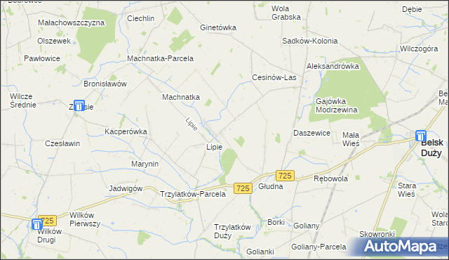 mapa Sakówka, Sakówka na mapie Targeo