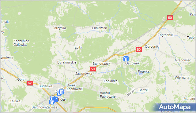 mapa Samotrzask Gajówka, Samotrzask Gajówka na mapie Targeo
