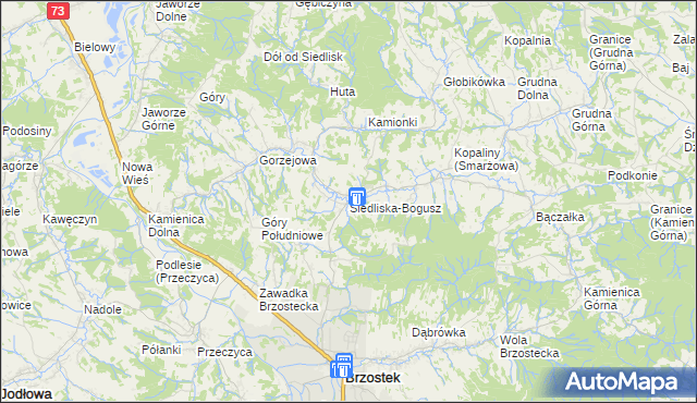 mapa Siedliska-Bogusz, Siedliska-Bogusz na mapie Targeo