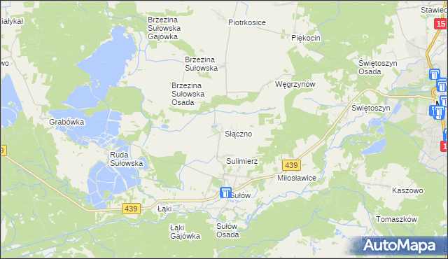 mapa Słączno, Słączno na mapie Targeo