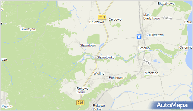 mapa Sławutówko, Sławutówko na mapie Targeo
