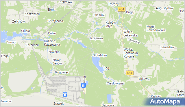 mapa Słok-Młyn, Słok-Młyn na mapie Targeo