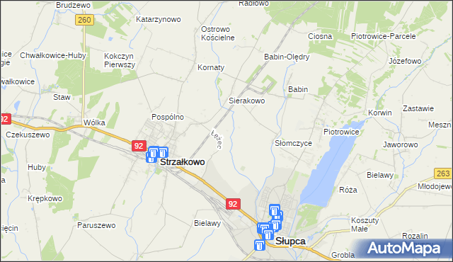 mapa Słomczyce-Huby, Słomczyce-Huby na mapie Targeo