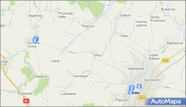 mapa Śmicz, Śmicz na mapie Targeo