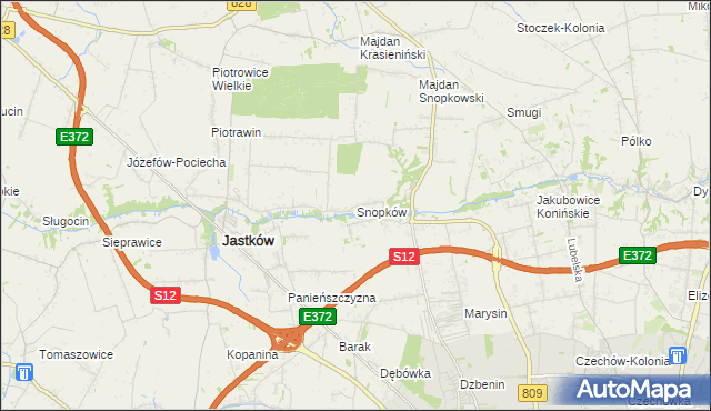 mapa Snopków, Snopków na mapie Targeo