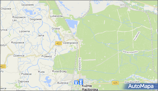 mapa Solarnia gmina Bierawa, Solarnia gmina Bierawa na mapie Targeo