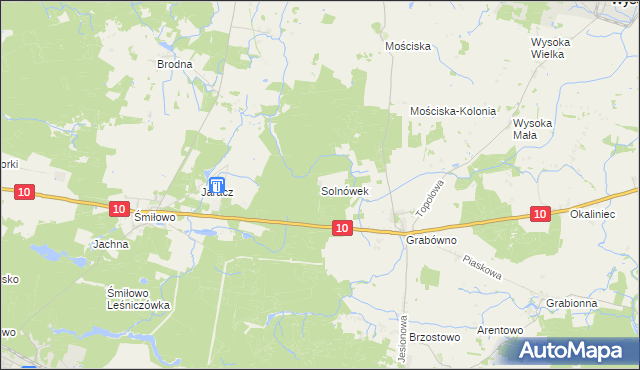 mapa Solnówek, Solnówek na mapie Targeo