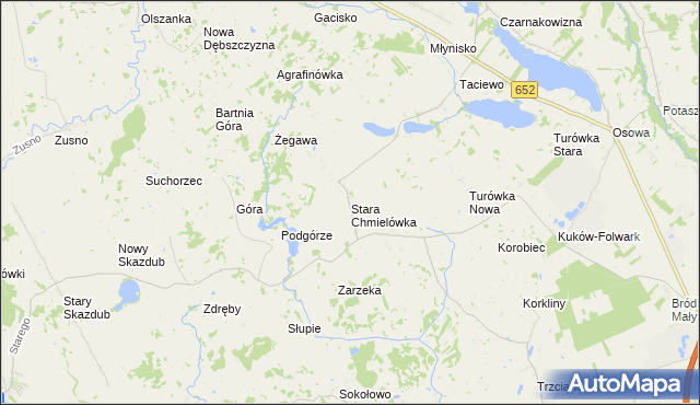mapa Stara Chmielówka, Stara Chmielówka na mapie Targeo