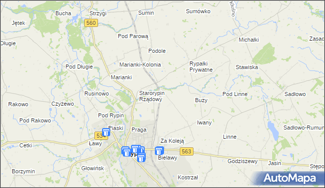 mapa Starorypin Prywatny, Starorypin Prywatny na mapie Targeo