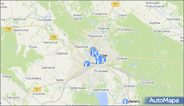 mapa Staszów, Staszów na mapie Targeo