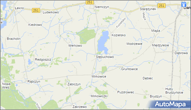 mapa Stępuchowo, Stępuchowo na mapie Targeo