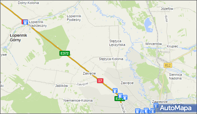 mapa Stężyca-Kolonia, Stężyca-Kolonia na mapie Targeo