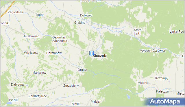 mapa Stoczek powiat węgrowski, Stoczek powiat węgrowski na mapie Targeo