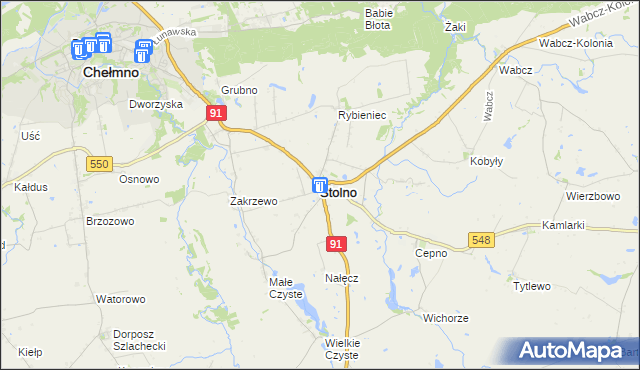 mapa Stolno powiat chełmiński, Stolno powiat chełmiński na mapie Targeo