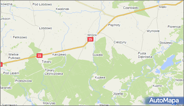 mapa Suwała, Suwała na mapie Targeo