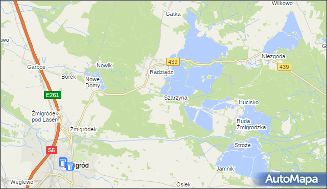 mapa Szarzyna, Szarzyna na mapie Targeo