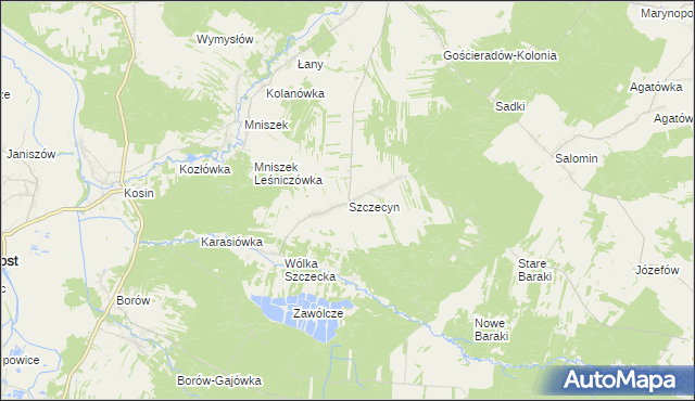 mapa Szczecyn, Szczecyn na mapie Targeo