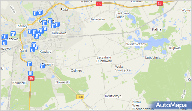 mapa Szczytniki Duchowne, Szczytniki Duchowne na mapie Targeo