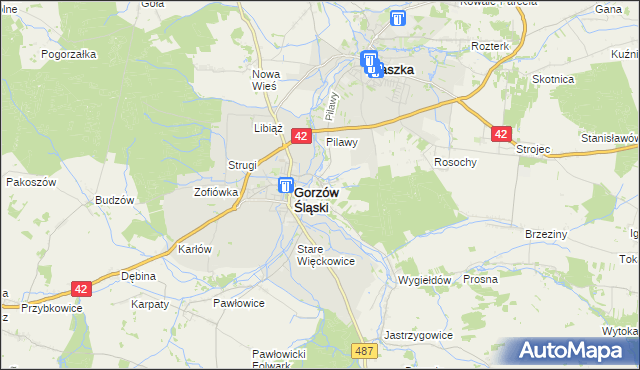 mapa Szyszków gmina Praszka, Szyszków gmina Praszka na mapie Targeo