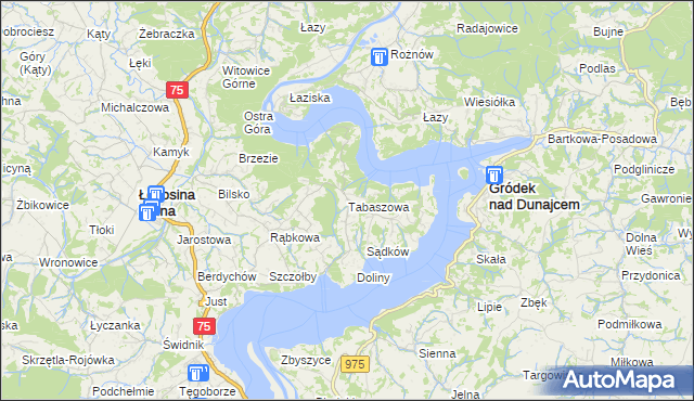 mapa Tabaszowa, Tabaszowa na mapie Targeo