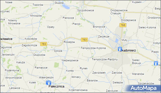 mapa Tempoczów-Kolonia, Tempoczów-Kolonia na mapie Targeo