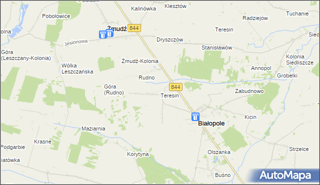 mapa Teresin gmina Białopole, Teresin gmina Białopole na mapie Targeo