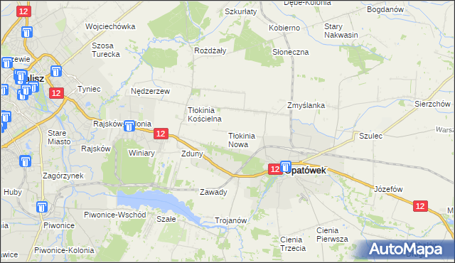 mapa Tłokinia Nowa, Tłokinia Nowa na mapie Targeo