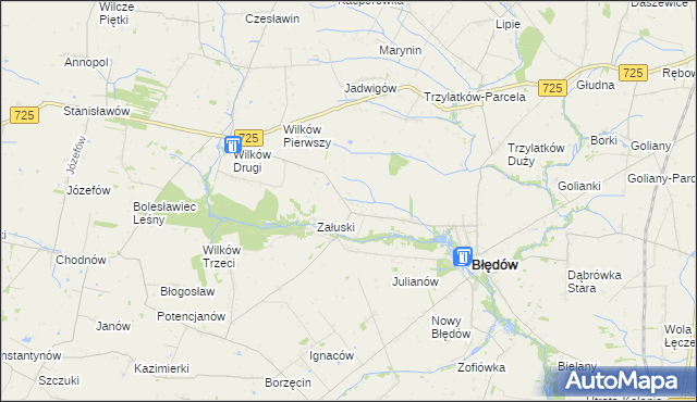 mapa Tomczyce gmina Błędów, Tomczyce gmina Błędów na mapie Targeo