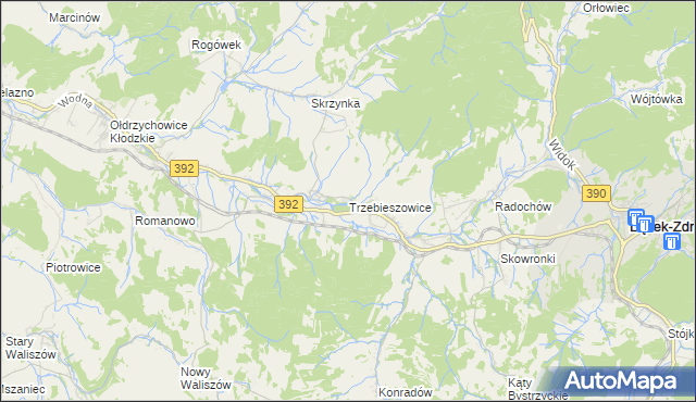 mapa Trzebieszowice, Trzebieszowice na mapie Targeo