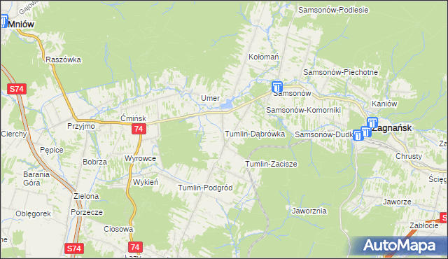 mapa Tumlin-Dąbrówka, Tumlin-Dąbrówka na mapie Targeo