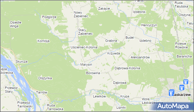 mapa Uścieniec, Uścieniec na mapie Targeo