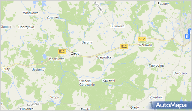 mapa Wągródka, Wągródka na mapie Targeo