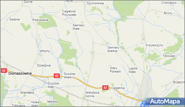 mapa Wierzbica Dolna gmina Wołczyn, Wierzbica Dolna gmina Wołczyn na mapie Targeo