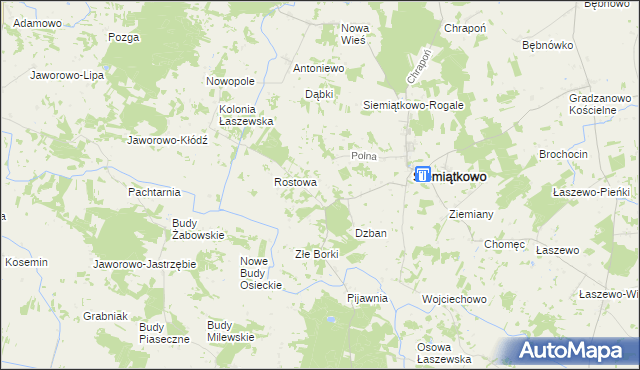 mapa Wolany gmina Siemiątkowo, Wolany gmina Siemiątkowo na mapie Targeo