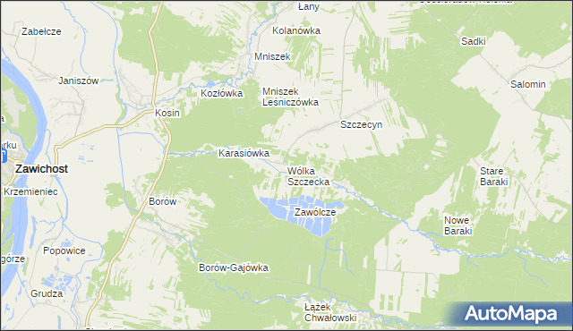 mapa Wólka Szczecka, Wólka Szczecka na mapie Targeo