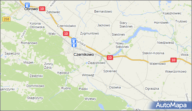 mapa Wygoda gmina Czernikowo, Wygoda gmina Czernikowo na mapie Targeo