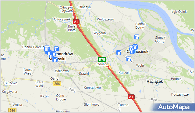 mapa Wygoda Leśniczówka gmina Aleksandrów Kujawski, Wygoda Leśniczówka gmina Aleksandrów Kujawski na mapie Targeo